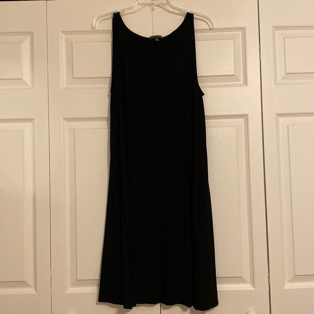 Eileen Fisher black sleeveless dress like new